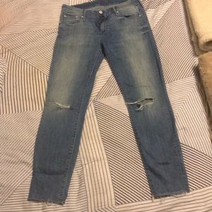 Frayed cuff Mother skinny jean